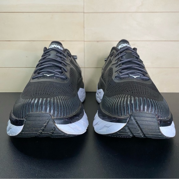 Hoka Bondi 7 Black White Men's Size 10.5 2E Running Shoes Wide 1110530 BWHT - Picture 5 of 11